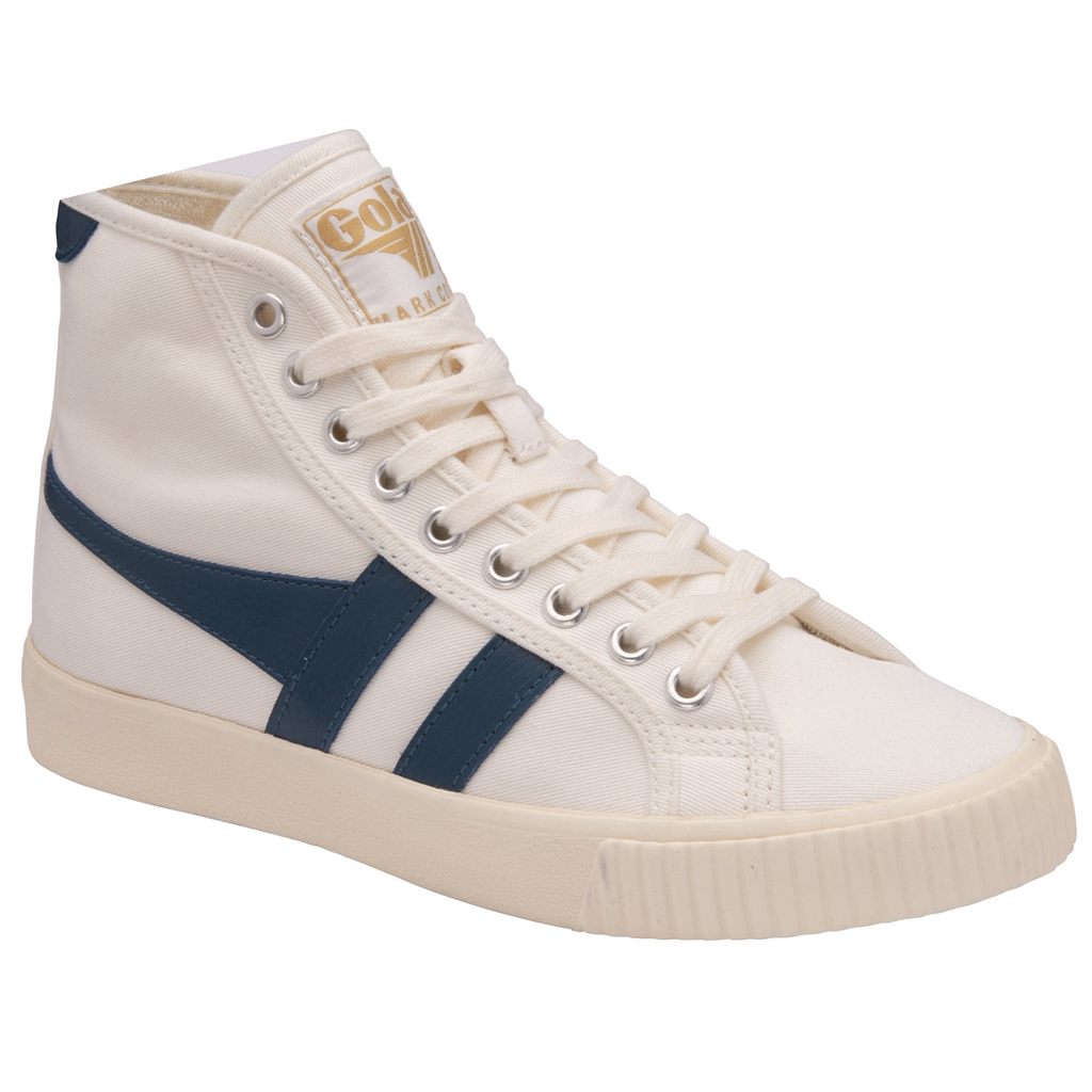 Gola Vegan Classics Tennis Mark Cox High Sneakers Blancas Azules Colombia | 654LHPXVN