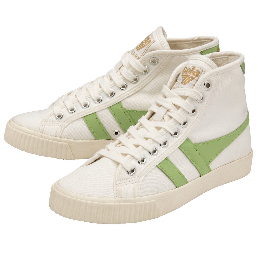 Gola Vegan Classics Tennis Mark Cox High Sneakers Blancas Verde Colombia | 861WBRELN