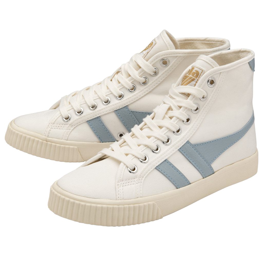 Gola Vegan Classics Tennis Mark Cox High Sneakers Blancas Azules Colombia | 160VWICGT