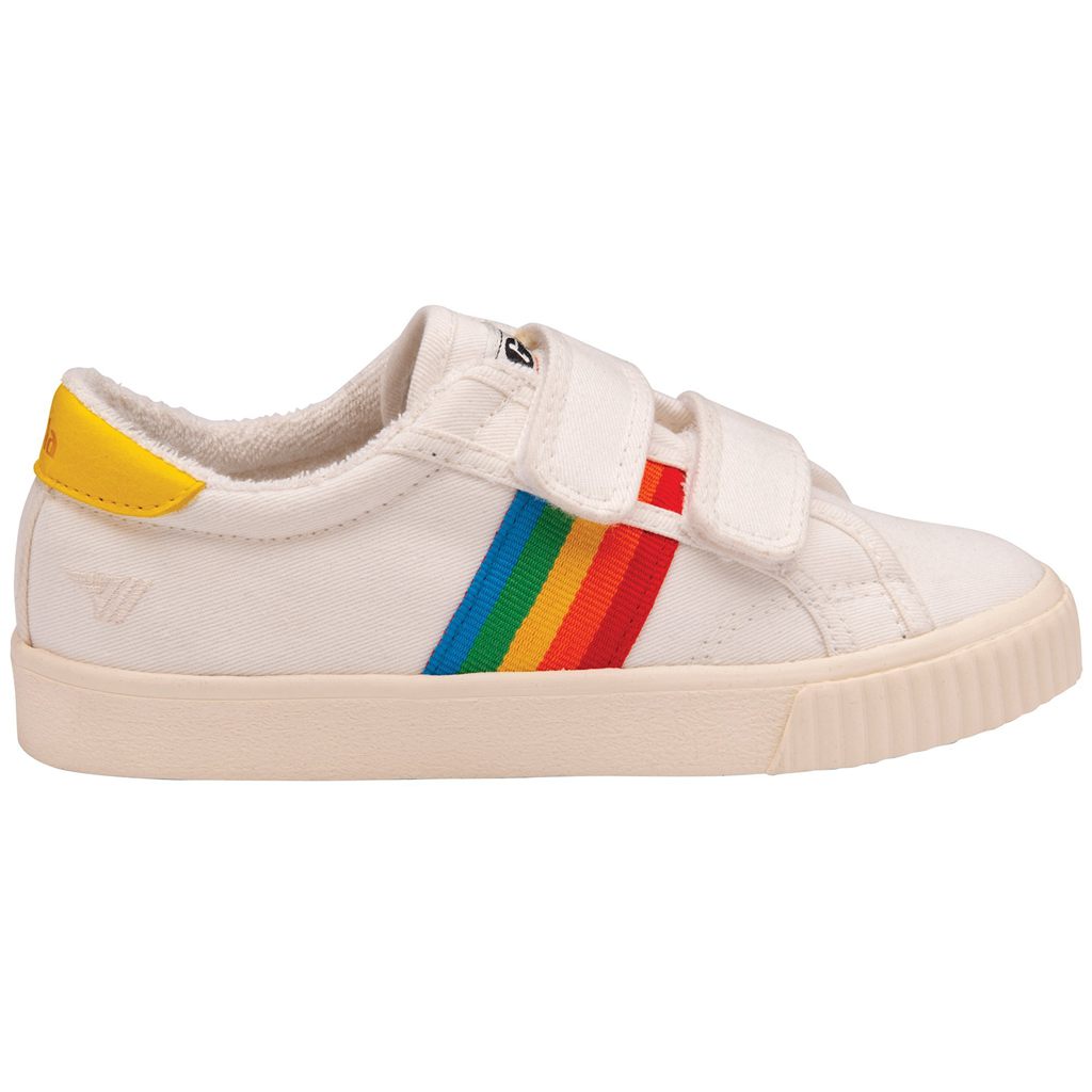 Gola Vegan Classics Tennis Mark Cox Rainbow Strap Shoes Blancas Colombia | 729VSICZT