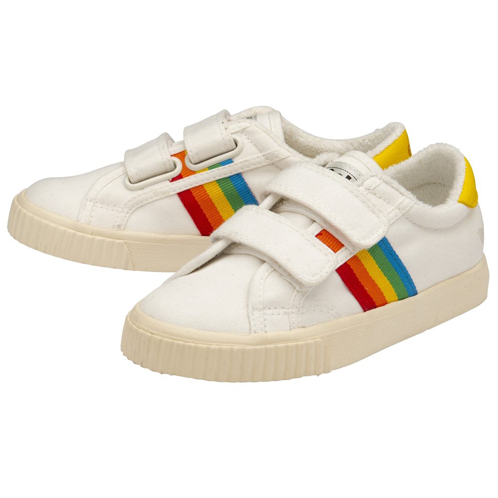 Gola Vegan Classics Tennis Mark Cox Rainbow Strap Shoes Blancas Colombia | 729VSICZT