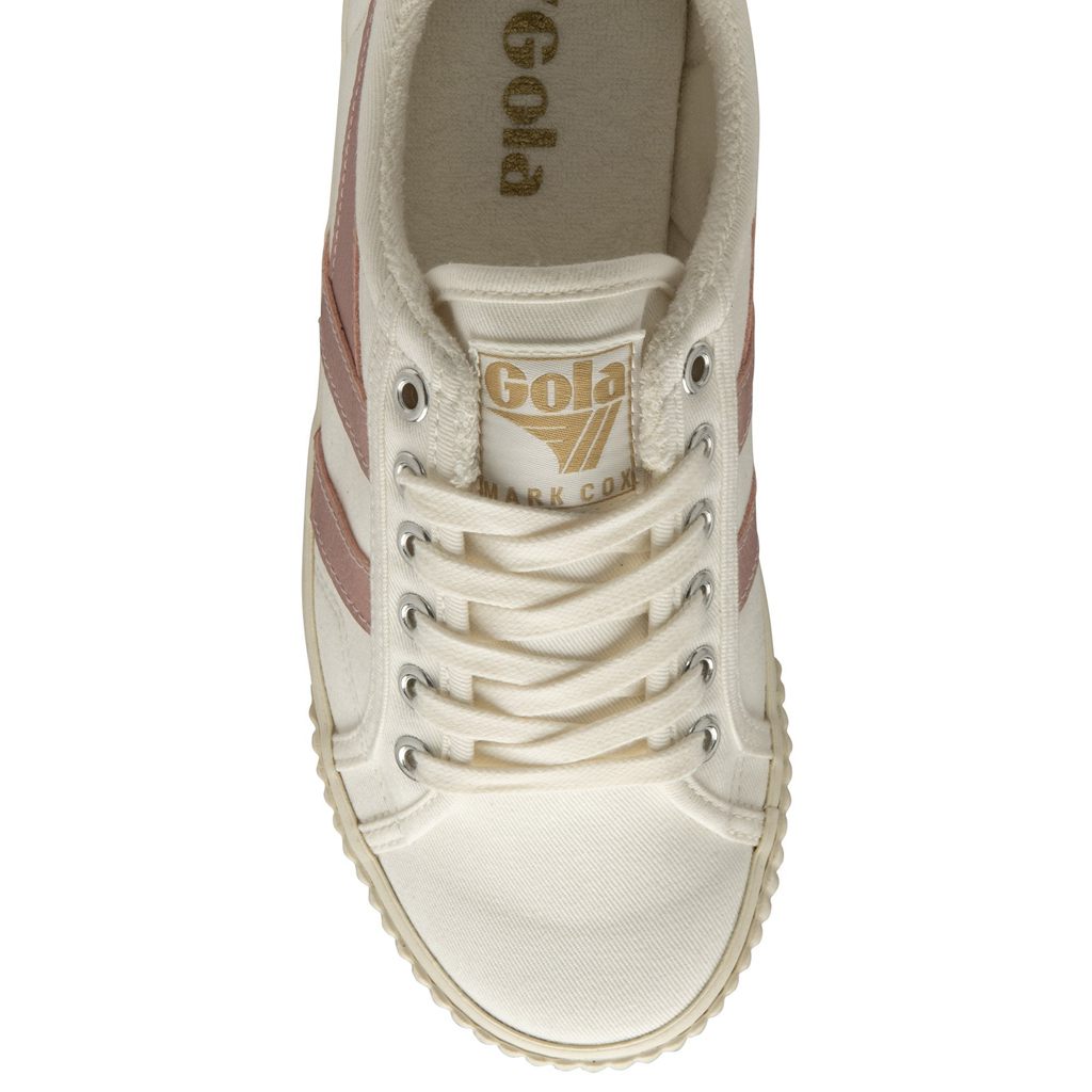 Gola Vegan Classics Tennis Mark Cox Sneakers Blancas Rosas Colombia | 913BROQUS