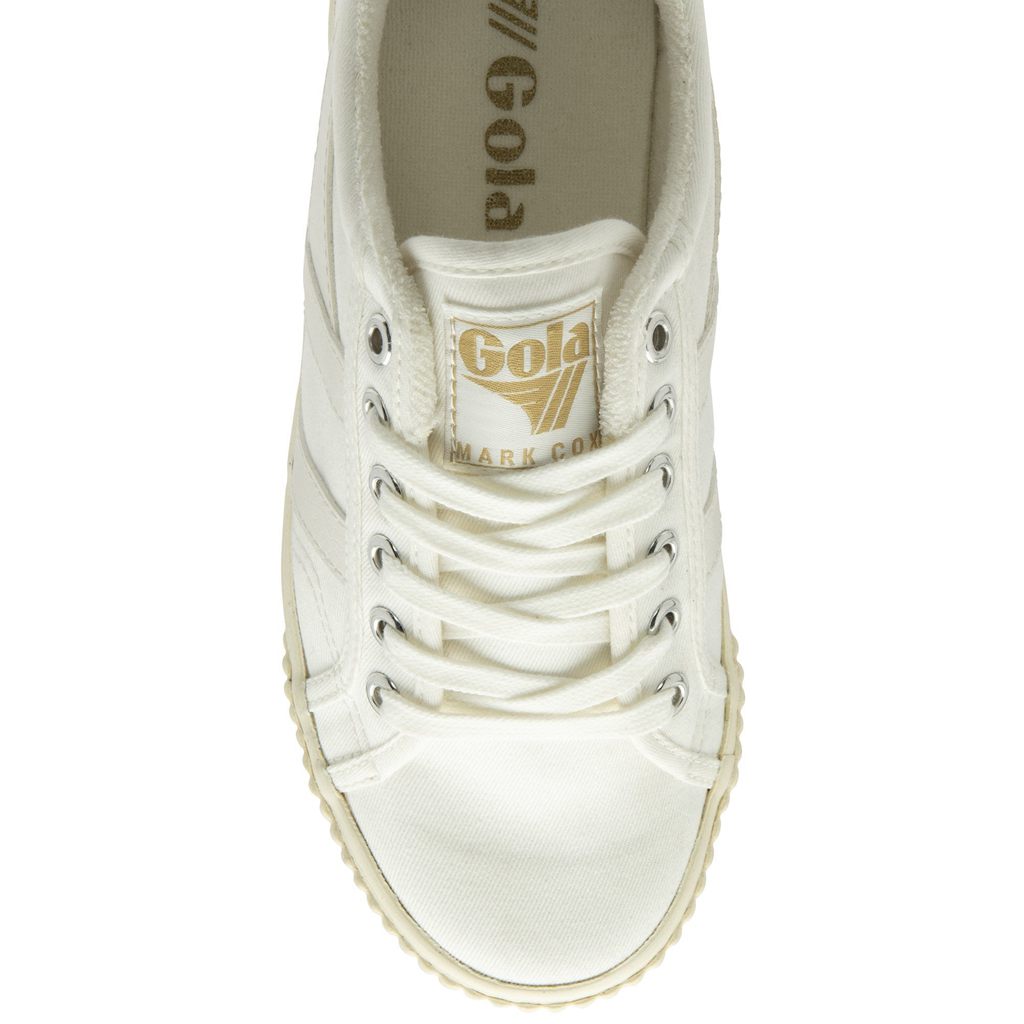 Gola Vegan Classics Tennis Mark Cox Sneakers Blancas Blancas Colombia | 351WGJUHP