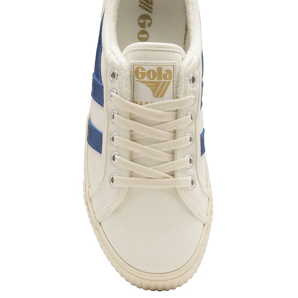 Gola Vegan Classics Tennis Mark Cox Sneakers Blancas Azules Colombia | 041EXYMLA