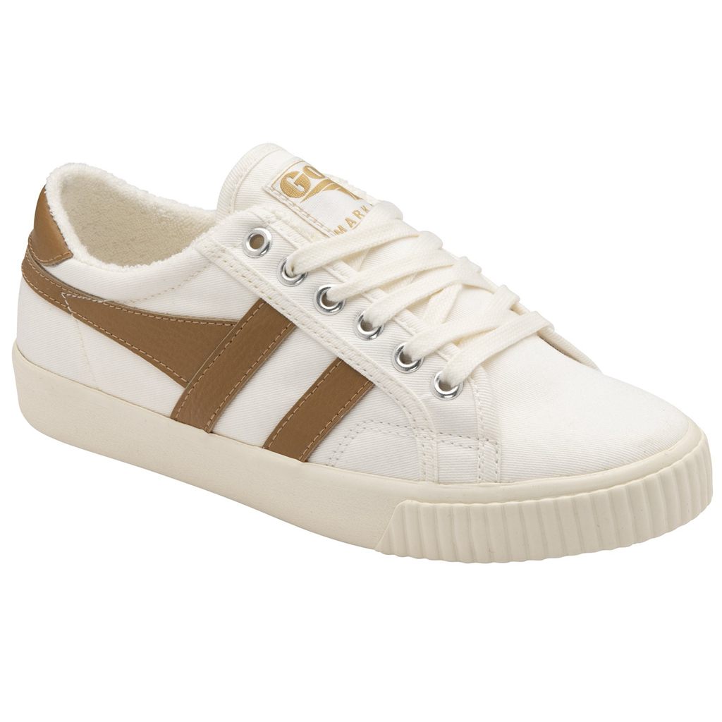 Gola Vegan Classics Tennis Mark Cox Sneakers Blancas Marrones Colombia | 805XJUGLY