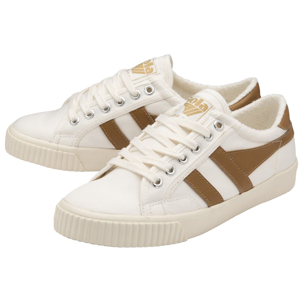 Gola Vegan Classics Tennis Mark Cox Sneakers Blancas Marrones Colombia | 805XJUGLY